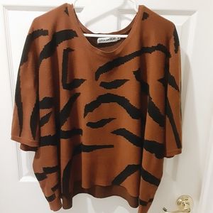 Cotton Emporium Geometric Tiger Sweater